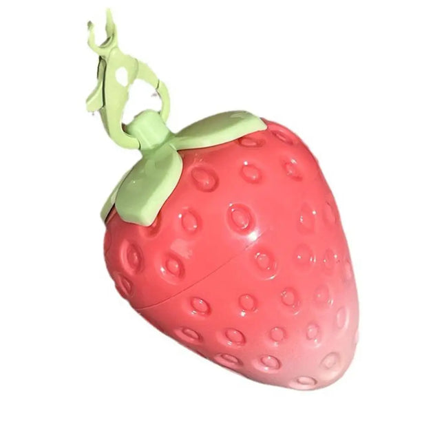 Keychain Strawberry Warm Change Lip Balm Moisturizing Anti-dry Nourishing Fruit Lipstick Pink Colored Lip Tint Makeup Lips Care