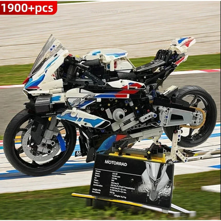 Motorcycle Building Bocks Simulation Motorcycle Model Collectible Model Decoration Difficult Toys Boys Educational Creature Gift