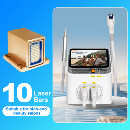 2 in 1 Laser Diode Hair Removal Machine 4 Wavelength Laser Diode 755 808 940 1064NM Tattoo Removal Machine Carbon Peeling Newest