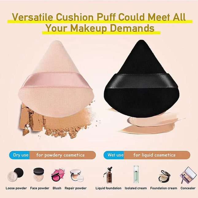 New 10/20Pcs Triangle Velvet Powder Sponge Cosmetics Puffs Mini Face Makeup Washable Light Weight Makeup Tool FP03