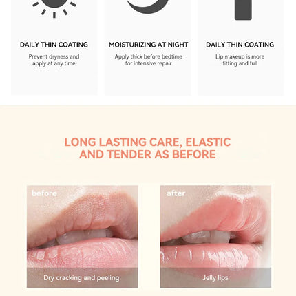 Leeinto Plant Essence Lip Care Set: Moisturizing, Long-Lasting Nourishment, Gentle Formula, Lightweight Texture, Lip Gloss, Lip Mask, Enhances Complexion, Pre-Makeup Primer, Essential for Daily Commuting and Dating, Night Car