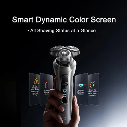 MIJIA Electric Shaver Pro – 360° Floating Head,Dual Ring Lock,Smart Color Display,IPX8 Wet & Dry,USB-C,Long Battery Razor