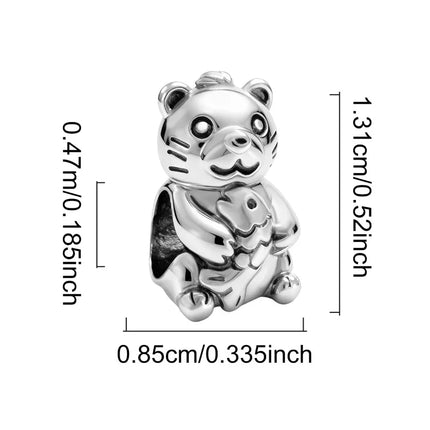 925 Sterling Silver Dinosaur Pig Cat Playing Animal Series Charms Beads Fit Original Pan Bracelet High Quality DIY Jewelry