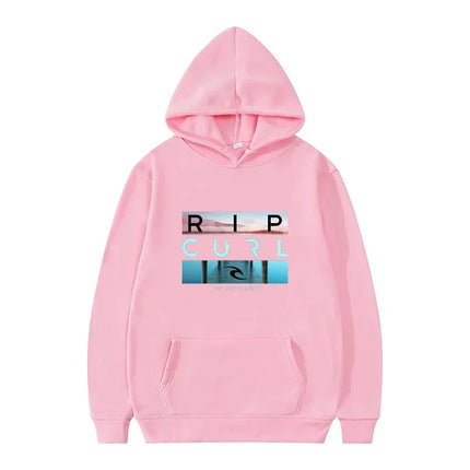 Men's hooded black casual street style sports shirt  suitable for surfing enthusiasts and fashion enthusiasts