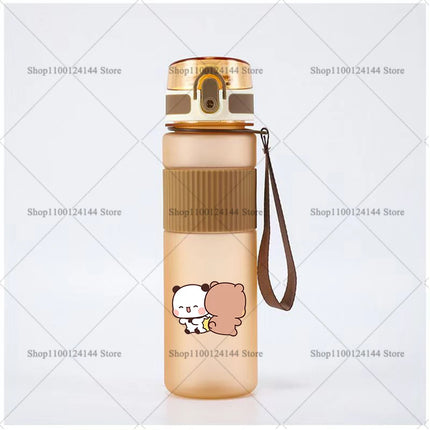 Bubu Dudu Water Bottle Yier Bear Panda Girl Boy Large Capacity Sports Kettle Transparent Cold Water Cup Outdoor Portable 550ml