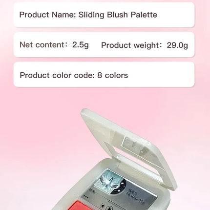 Powder Blusher Disk Monochrome Matte Blush Palette Cheek Tint Natural Facial Rouge Plate Brighten Nude Matte Face Contour Makeup