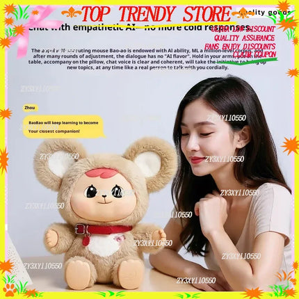 New Bao-Aoai Doll Educational Companion Chat Intelligent Soothing Emotional Dialogue Doll Toy Holiday Christmas Gift