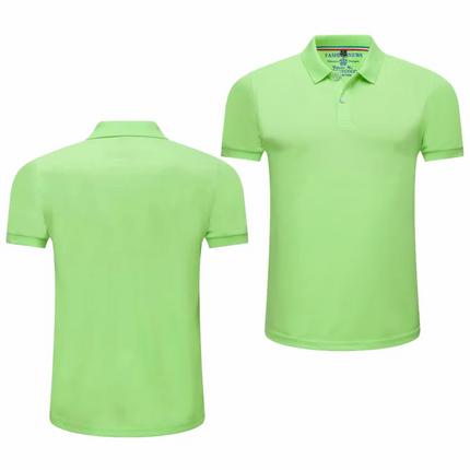 Summer Solid Color Outdoor Casual Lapel Short-sleeve Daily Business Short-sleeve Tops 2024 New Unisex Polo Shirts
