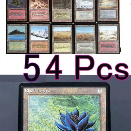 54 Pcs Black Core Cards P9 Dual Land Fetch Land Shock Lands  Proxy Cards
