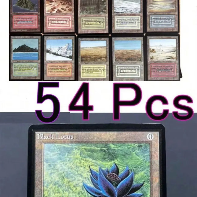 54 Pcs Black Core Cards P9 Dual Land Fetch Land Shock Lands  Proxy Cards