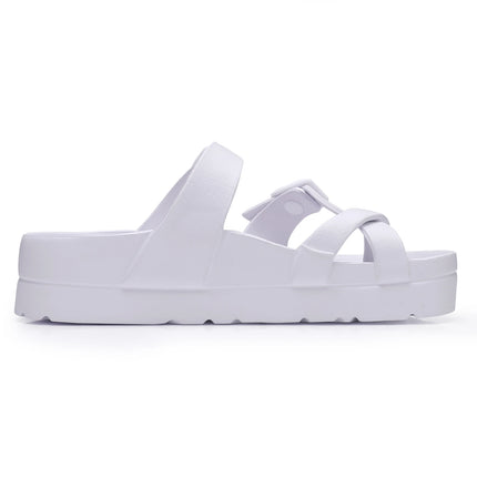 KIDMI Womens Platform Sandals with Arch Support Women Sandals Outdoor Light Beach Sandal Woman Comfort Ultra Cushion EVA Slides