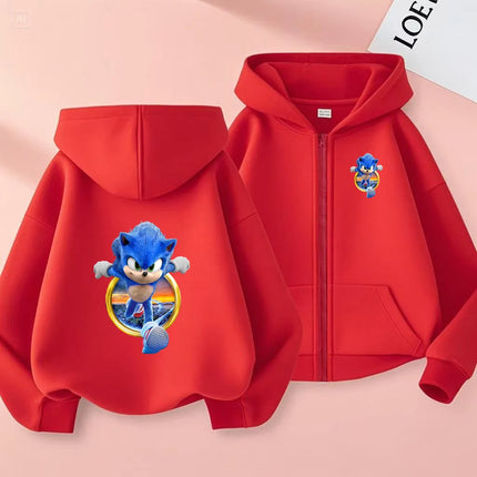 Children Supersonic Animals Cardigan Zipper Style Hoodie Sweatshirt Boys Girls3-12Yrs Loose Casual Charming Sports Coat Clothing