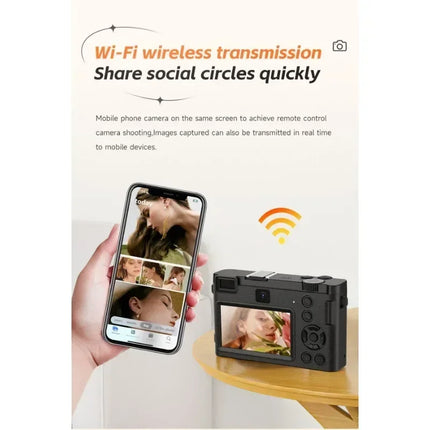 5K Professional Digital Camera Wide Angle Digital Zoom 64MP Camcorder Photography 3 Inch Screen Vlog Video Recorder WIFI Webcam