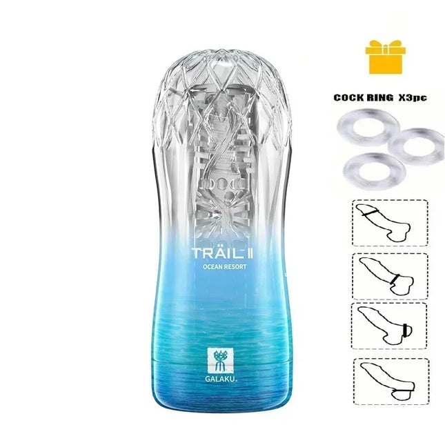 Male Masturbator Cup Soft Pussy Sex Toys Transparent Vagina Adult Endurance Exercise Adult Supplies Vacuum Pocket Cup for Men