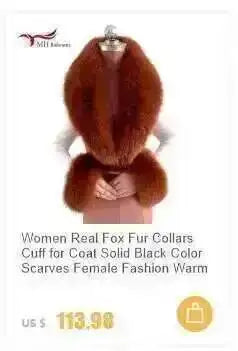 Winter Natural Fox Fur Scarf And Cuff Set Women Jacket Fur Collar Authentic Neck Warm Scarves Luxury Fluffy Fox Fur Shawl