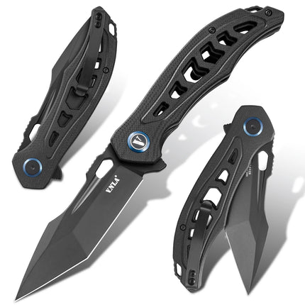 VNLA Pocket knife 14C28N steel sharp folding knife G10 handle knife Outdoor camping portable knife EDC tool knife Open express