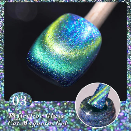Light Cat Eye Glue Reflects Light Shatters Diamonds Nail Polish Oil Glue Polish Aurora Glitter Crystal Soak Off Manicure Magnet