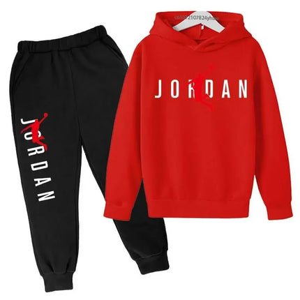 Kids Leisure Letter Print 2pcs Hoodie+Pants Tracksuits 3-13 Years Boys Girls Spring Autumn Outfits Streetwear Children Clothes