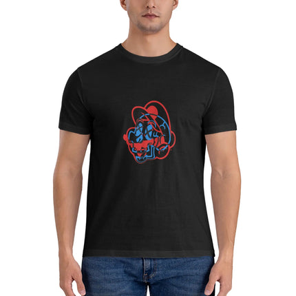 Funny Skull Mario  Men's Printed T-Shirt Unisex T shirtTshirt