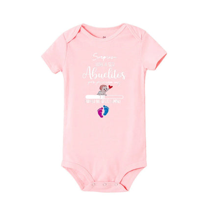 Surprise Their First Grandchild Is on The Way.print Baby Jumpsuit Baby Announcement Newborn Bodysuit Infant Short Sleeve Outfit
