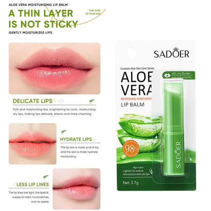 Refreshing Moisturizing Repair Lip Balm Aloe Vera Vitamin Essence Double Protection Hydrating Lip Balm Beauty Skin Care
