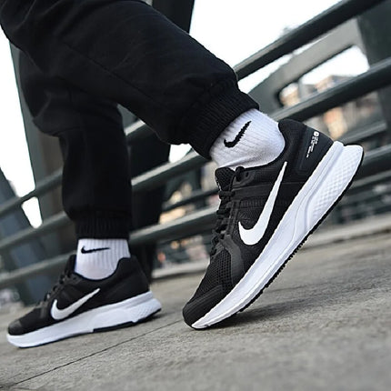 Nike Men's Shoes Run Swift 2 Fitness Running Shoes New Lightweight Casual Sports Shoes Black and White Low-Top Lightweight Running Shoes High Value for Money Cu3517-004