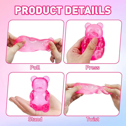 Creative Flow Pattern Egg Cute Bear Maltose Pinch Fun Easter Adult Stress Relief Toy Home Decoration Pinch Stress Relief Ball