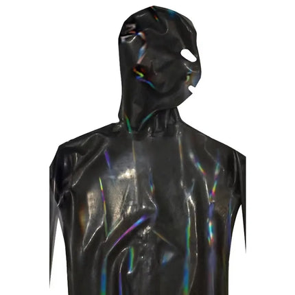 Men's Sexy PVC Latex Zentai Bodysuit Wetlook Faux Leather Back Zipper Catsuit Open Eyes Full Body Jumpsuit Costume New
