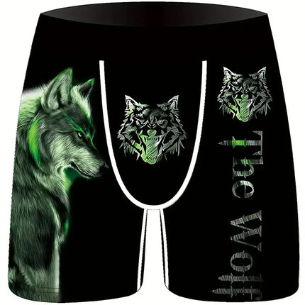Random 3Pcs Fashion Print Men's Boxer Shorts Ice Silk Underwear Underpants Cool Breathable Loose Fit Panties Wholesale Lots