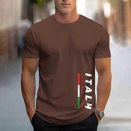 New Summer Men's Short Sleeve T Shirt Summer Breathable Round Neck Inspirational Quotes Letter Printed Top Fashion Streetwear