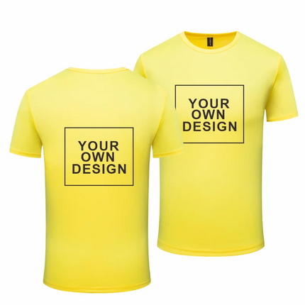 Quick Dry Round Neck T-shirts Gym Shirt Cheap Solid Color Short Sleeve Tee Personal Company Group Logo Custom  Print Embroidery