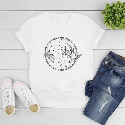 Fourth Wing T-Shirt Basgiath War College Shirt Unisex Short Sleeve T-shirts Dragon Shirts Vintage Graphic Tees Book Lovers Gift