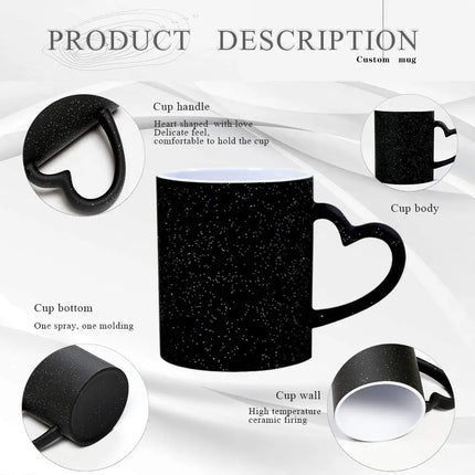 Customized Coffee Mugs Ceramic Magic Mug Pour In Hot Water Pictures Display Print Photo LOGO Text DIY Change Color Cup Gifts