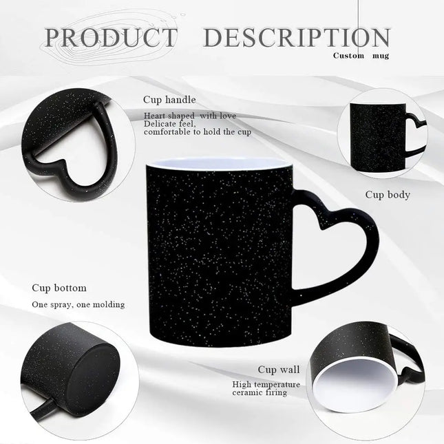 Customized Coffee Mugs Ceramic Magic Mug Pour In Hot Water Pictures Display Print Photo LOGO Text DIY Change Color Cup Gifts