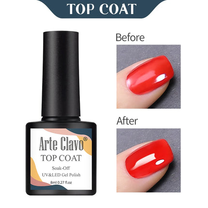 Arte Clavo 8ML Gel Nail Polish Macaron Pink Color Cheap Base Coat Primer Semi-Permanent UV Nail Enamel Varnish All For Nail Art