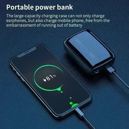 TWS Earphone M19 Intelligente Touch Control Wireless Bluetooth-compatible Headphones Waterproof LED Display With Mic