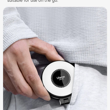 Ulanzi LM19 Mobile Phone Selfie Light Bi-color Pocket LED Magnetic Mini Ring Lamp Photography For iPhone 16 15 Apple 14 13 Pro