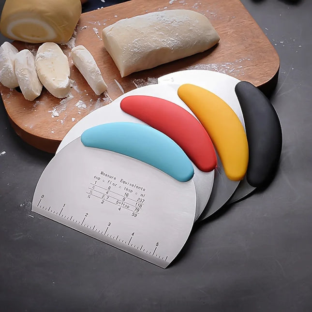 1pc  ，Stainless Steel Dough Scraper: Multi-Use Baking Tool for Pastries & Bread – Holiday-Safe Kitchen Gadget