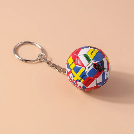 Fashion Mini 3D Soccer Football Keychain Sport Ball Key Ring for Men Women Car Key Holder Handbag Pendant  Jewelry Gift