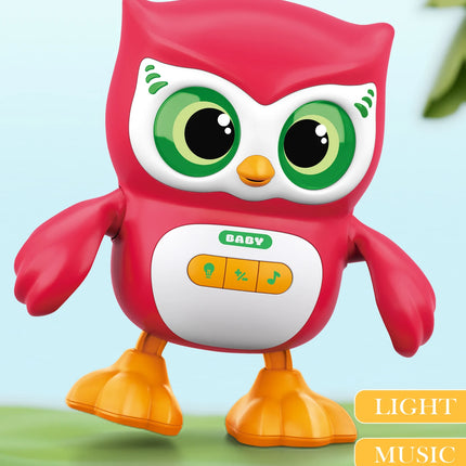 Cute Animals Electronic Toy, Owl Duck Pet with Music Light Dancing Adjustable Volume Moving Robot Mode for Children