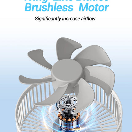 KASYDoFF Portable Oscillating Desk Fan, 8-Inch＆ 5400mAh USB Battery Operated Fan with 4 Speed Strong Airflow Foldable Personal