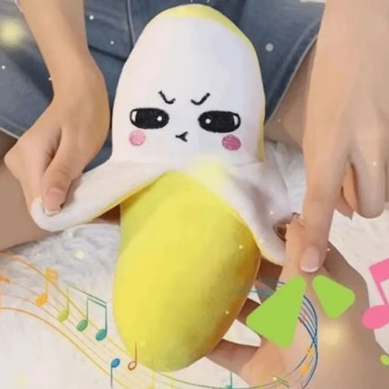Creative Fruit Induction Metronome Soft Sensory Music Rhythm Stuffed Cute Interactive Playing Joint Banana Educational