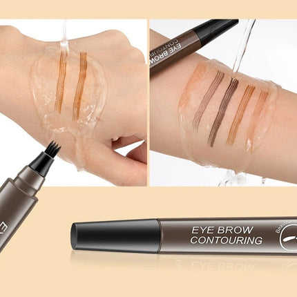 4 Point Eyebrow Pencil 5 Colors Waterproof Liquid Eyebrows Pen Lasting Red Brown Brow Pencil High Quality Eyebrow Makeup Pencil