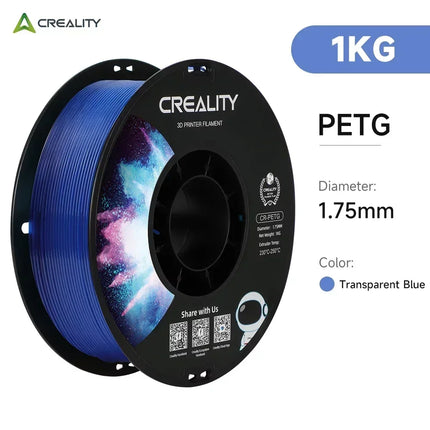Creality CR-PETG Filament 1KG 1.75mm High-Temperature Eco-Friendly Odorless Non-Toxic 3D Printer Filament with New Colors