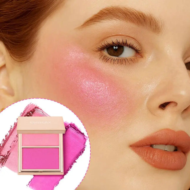 Two-tone Long-Lasting High Color Rendering Face Makeup Natural Matte Blush Cream Waterproof Facial Coverage Powder Blusher Cream