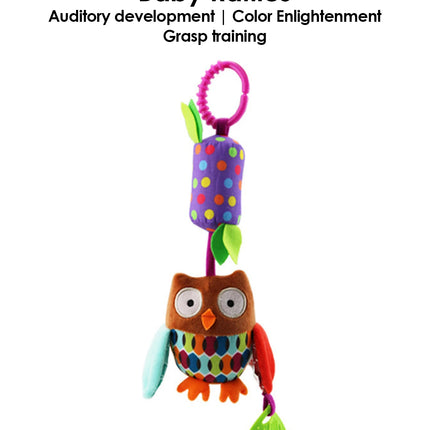 1pcs Baby Rattles Mobiles Cartoon Animal Bell Toy Newborn Baby Rattle Hanging Plush Lovely 0-24 Months Teether Toys Gift