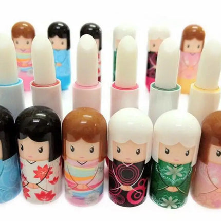 1~20PCS Japanese Doll Lip Balm Prevents Chapped Lips Long-lasting Refreshing Lip Moisturizer Trending Lip Balm
