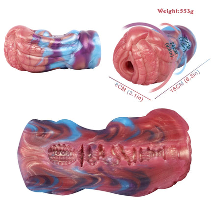Silicone Monster Male Masturbator Daul Channel Anal Onahole Pussy Realistic Vaginal Textured Channel Stroker AdultSexToy For Man