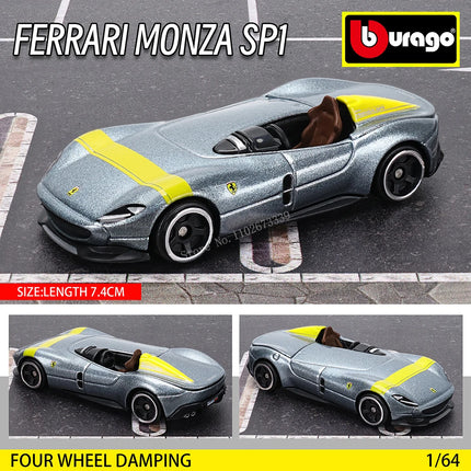 Bburago1:64 Ferrari E812 COMPETIZIONE Model Small Collection Car Alloy Model Toy Gift Scene Decoration Classic and Exquisite