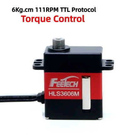 6Kg.cm Torque Control Upgrade Micro Magnetic Encoder Single Shaft Servo HLS3606M 360Angle Serial Bus Servo For Robot Arm Fixture